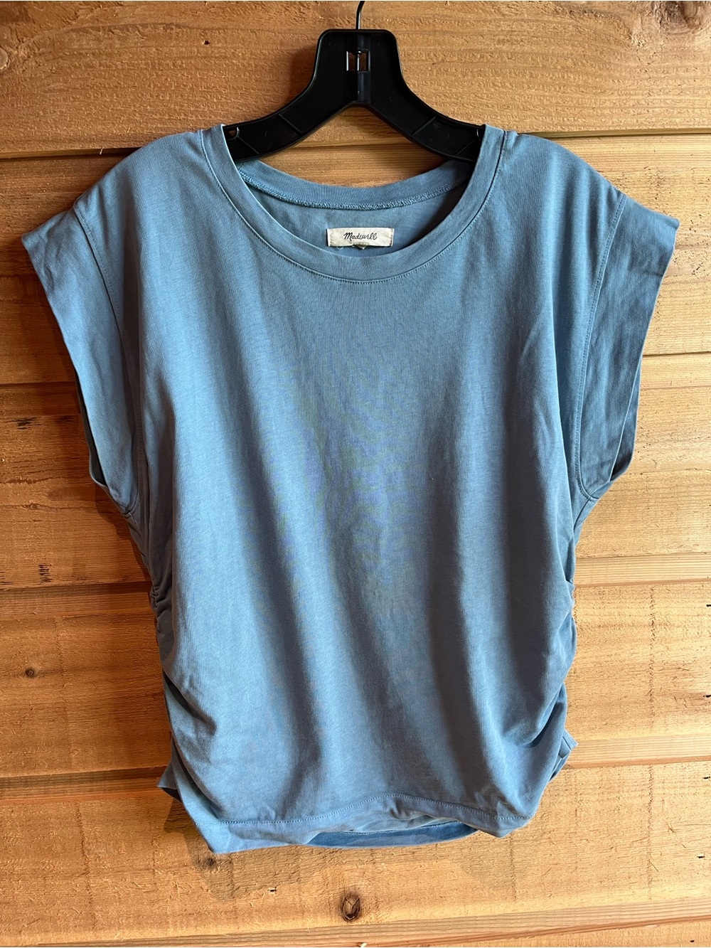 Madewell Blue Cinch-Side Muscle Tee